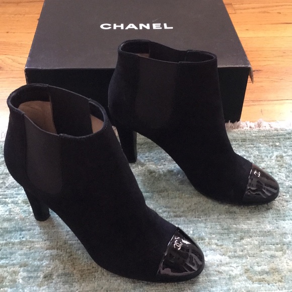 Mint Condition Black Chanel Ankle Boots/booties - Picture 2 of 8